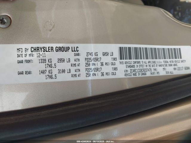 2012 CHRYSLER TOWN & COUNTRY 2C4RC1CG9CR237478 Photo 8