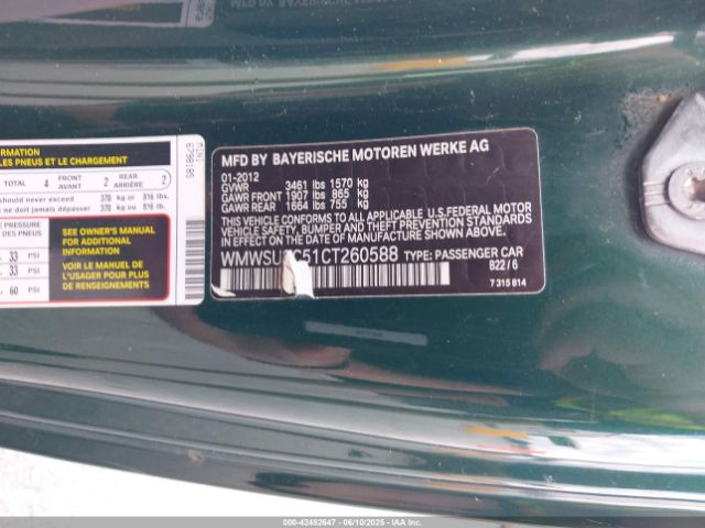 2012 MINI COOPER WMWSU3C51CT260588 Photo 8