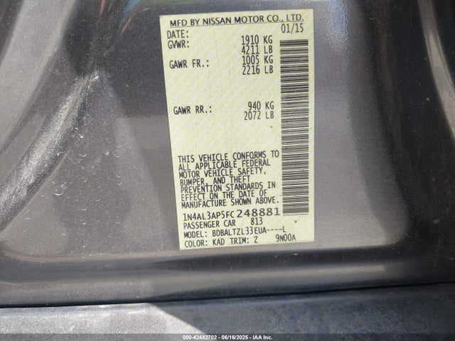 1N4AL3AP5FC248881 Nissan 2015