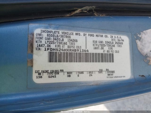 1994 FORD ECONOLINE 1FDHS24HXRHB91364 Photo 8