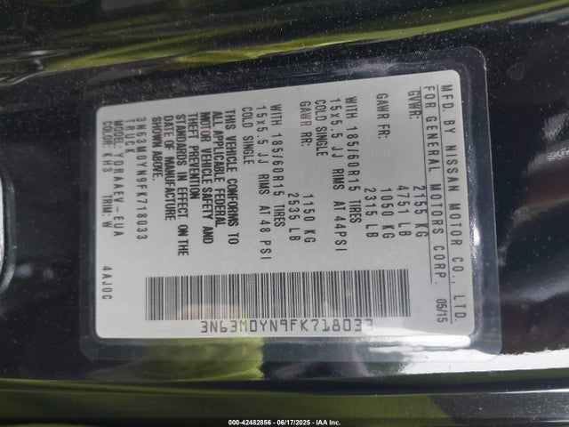 Chevrolet City Express 1ls 2015 3N63M0YN9FK718033 Image 9