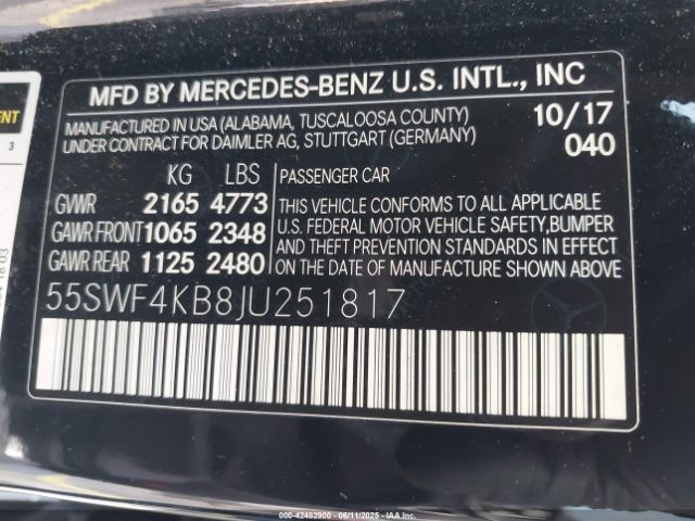 2018 MERCEDES-BENZ C 300 55SWF4KB8JU251817 Photo 8