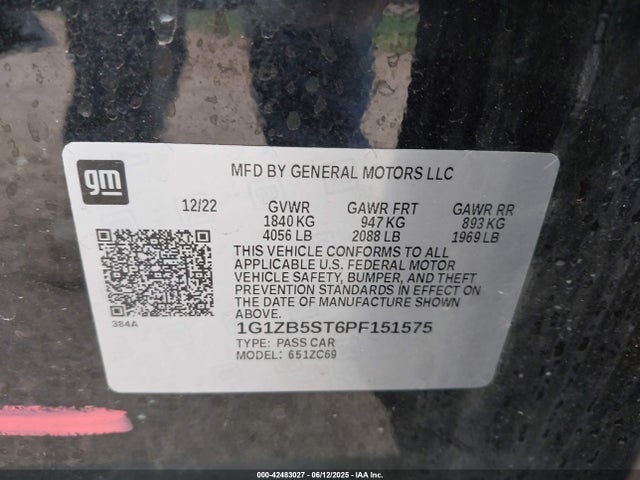 Chevrolet lfv 2023 1G1ZB5ST6PF151575 Image 9