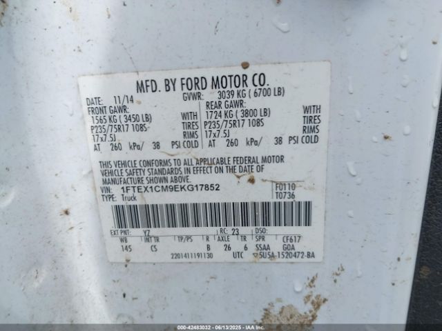 2014 FORD F-150 1FTEX1CM9EKG17852 Photo 8