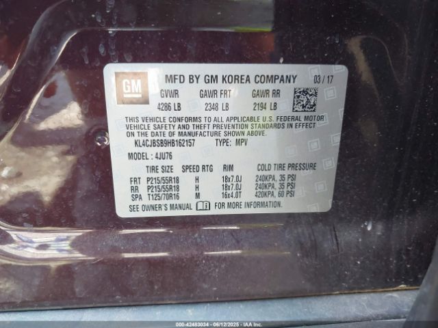 2017 BUICK ENCORE KL4CJBSB9HB162157 Photo 8