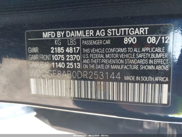 2013 MERCEDES-BENZ C 300 WDDGF8AB0DR253144 Photo 8