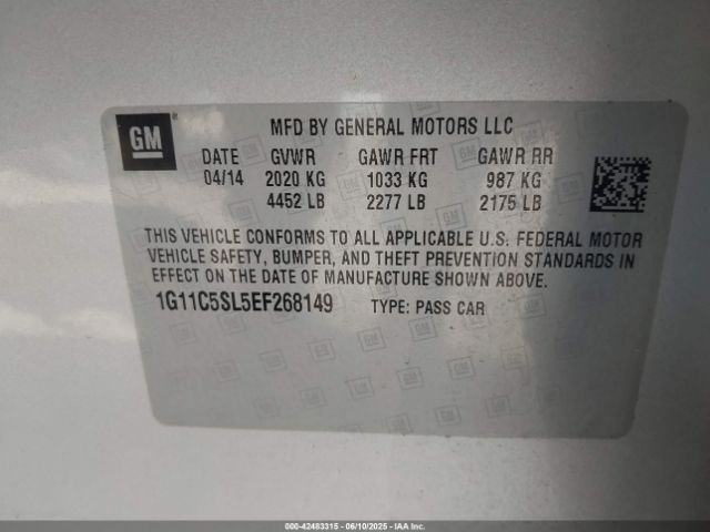1G11C5SL5EF268149 Chevrolet MALIBU 1LT