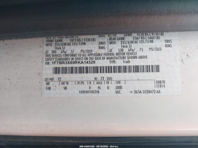 1FTBR3X89RKA14329 Ford Transit-250 Cargo Van