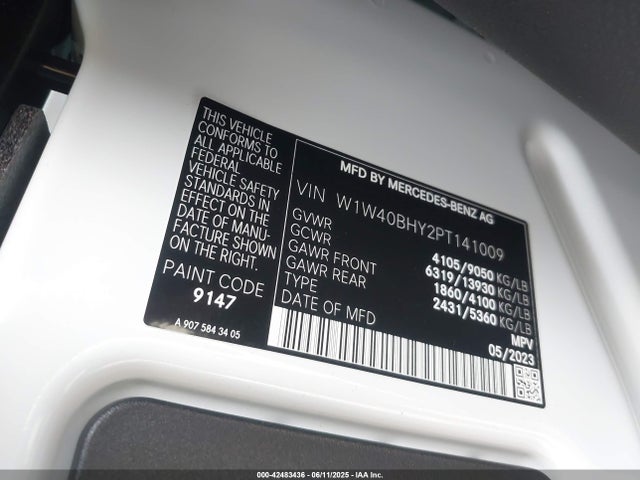 W1W40BHY2PT141009 Mercedes-Benz m274