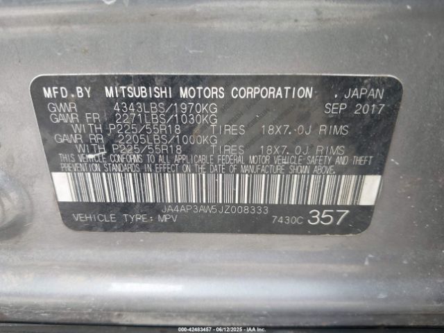 JA4AP3AW5JZ008333 Mitsubishi mivec