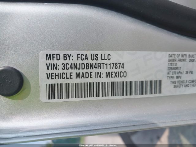 3C4NJDBN4RT117874 Jeep Compass Latitude 4x4