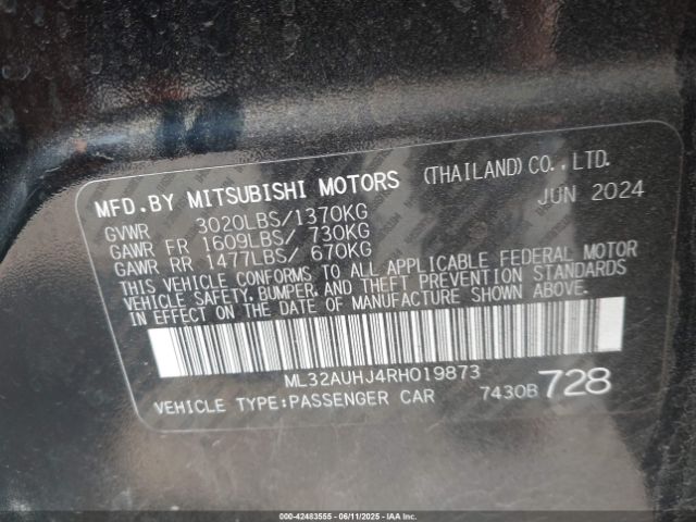 2024 MITSUBISHI MIRAGE ML32AUHJ4RH019873 Photo 8