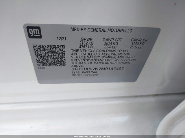 2021 CADILLAC CT5 1G6DX5RK7M0147407 Photo 8