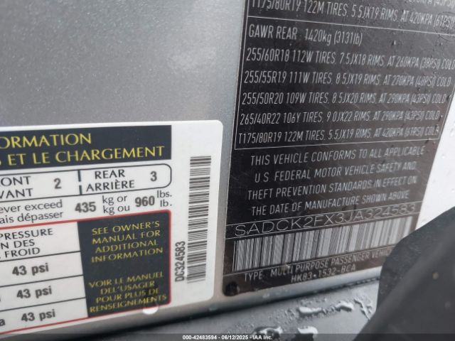 2018 JAGUAR F-PACE SADCK2FX3JA324583 Photo 8