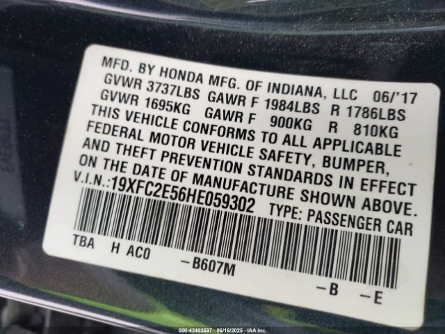 19XFC2E56HE059302 Honda k20c2
