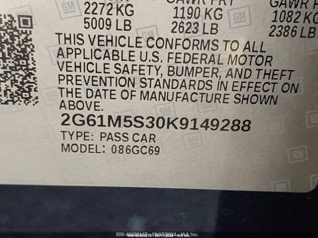 2019 CADILLAC XTS 2G61M5S30K9149288 Photo 8