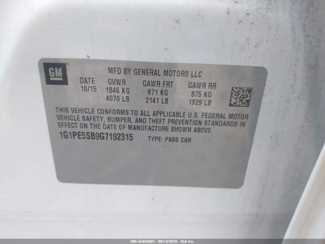 2016 CHEVROLET CRUZE LIMITED 1G1PE5SB9G7192315 Photo 8