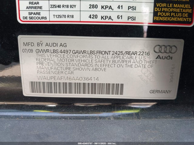 2010 AUDI A3 WAUPEAFM6AA036414 Photo 8