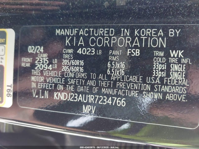 KNDJ23AU1R7234766 KIA SOUL LX