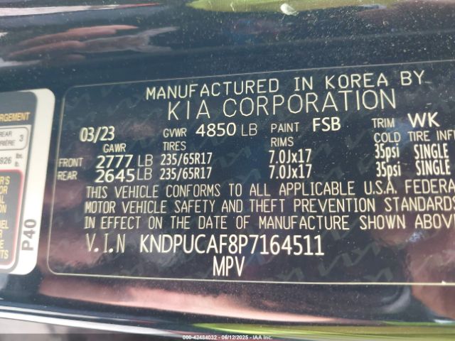 KNDPUCAF8P7164511 KIA Sportage Lx