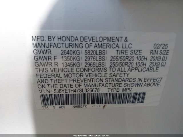 2025 ACURA MDX 5J8YE1H47SL026678 Photo 8