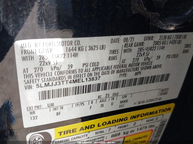 5LMJJ3TT4MEL13837 Lincoln 3.5l gtdi