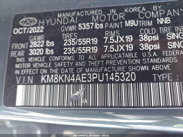 Hyundai 2023 2023 KM8KN4AE3PU145320 Image 9