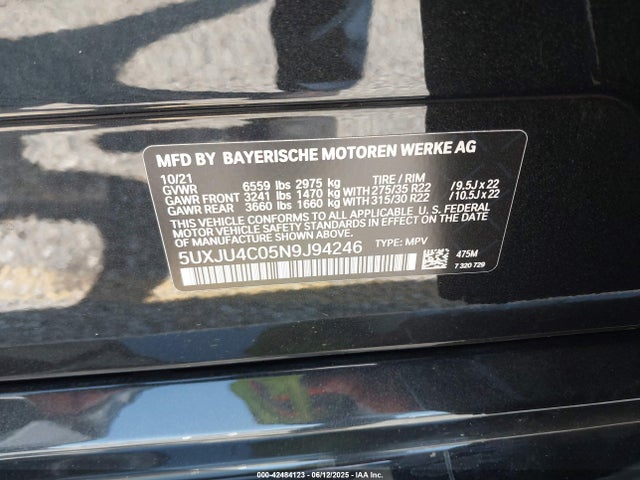 5UXJU4C05N9J94246 BMW X5