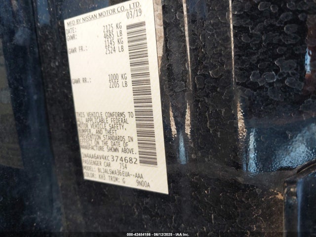 Nissan 2019 2019 1N4AA6AV4KC374682 Image 9