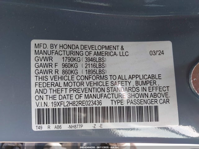 19XFL2H82RE023436 Honda k20c2