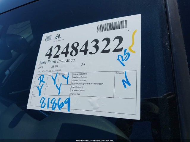 Audi flex fuel capable engine 2015 WAUFFAFL1FN035509 Image 18