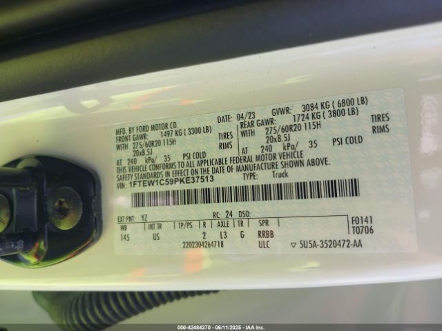 2023 FORD F-150 1FTEW1C59PKE37513 Photo 8