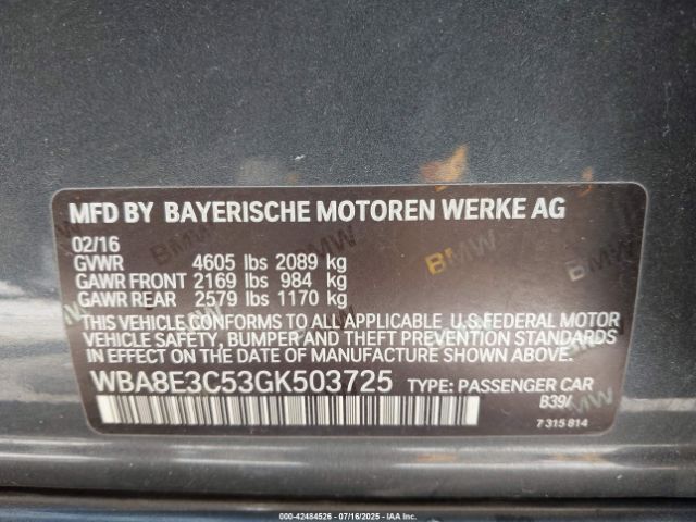 2016 BMW 328I WBA8E3C53GK503725 Photo 8