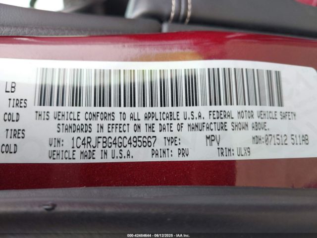 2016 JEEP GRAND CHEROKEE 1C4RJFBG4GC495667 Photo 8