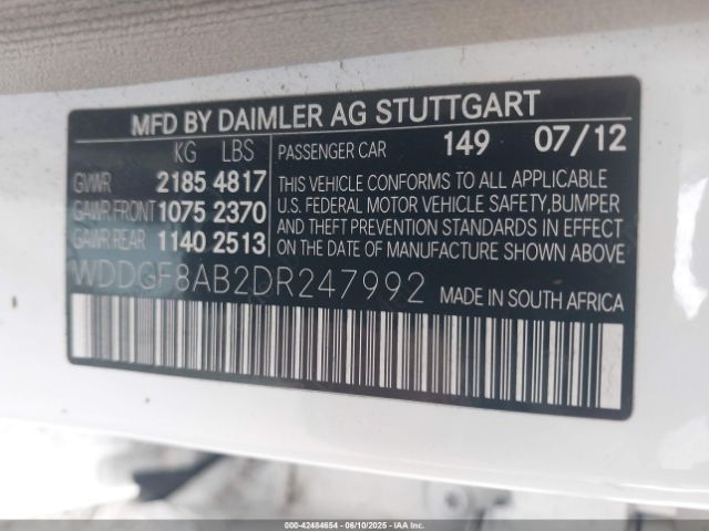 2013 MERCEDES-BENZ C 300 WDDGF8AB2DR247992 Photo 8