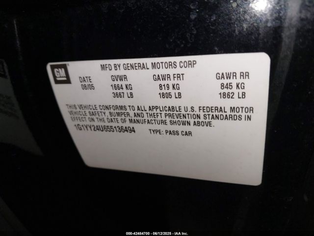 2005 CHEVROLET CORVETTE 1G1YY24U655136494 Photo 8