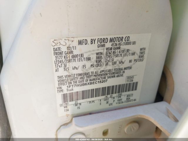 2011 FORD F-250 1FT7W2B6XBEC15207 Photo 8