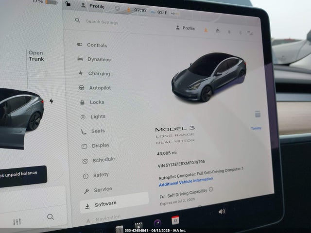 2021 TESLA MODEL 3 5YJ3E1EBXMF079795 Photo 6