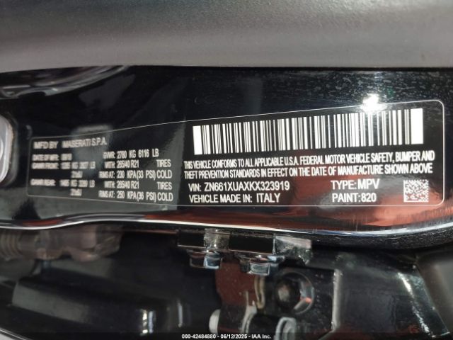ZN661XUAXKX323919 Maserati Levante