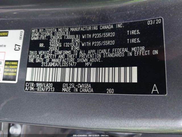 2020 LEXUS RX 450H 2T2JGMDA7LC051477 Photo 8