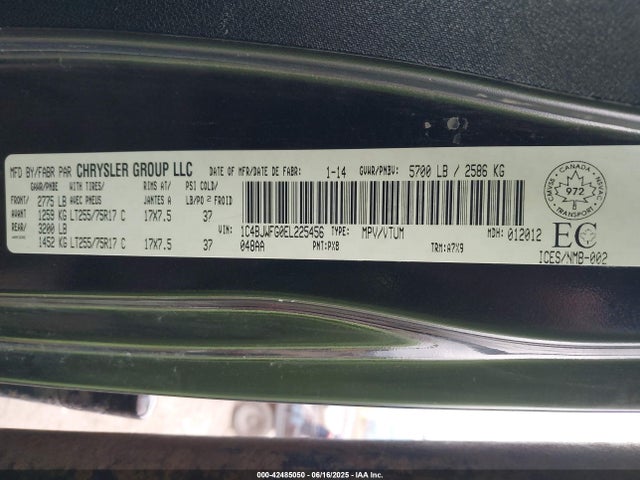 Jeep 2014 2014 1C4BJWFG0EL225456 Image 9