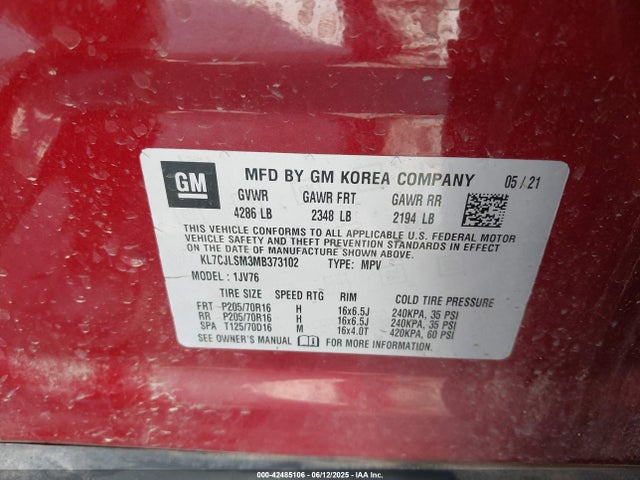 KL7CJLSM3MB373102 Chevrolet le2