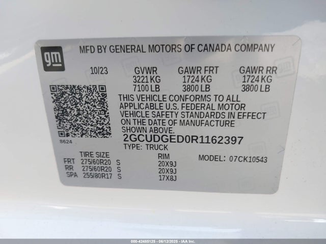 2GCUDGED0R1162397 Chevrolet l84
