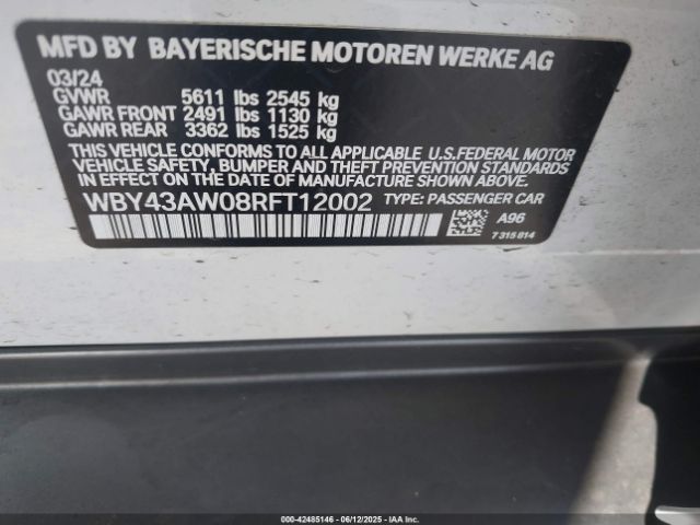 WBY43AW08RFT12002 BMW I4
