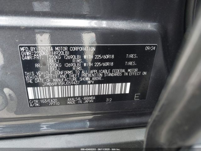 JTMB6RFV5RJ059437 Toyota a25a-fxs