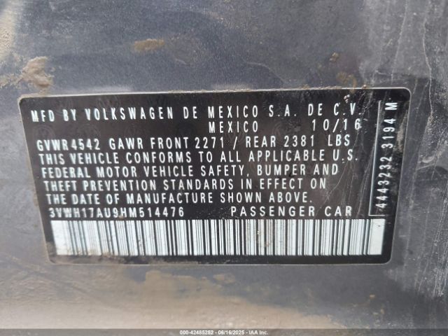 2017 VOLKSWAGEN GOLF ALLTRACK 3VWH17AU9HM514476 Photo 8