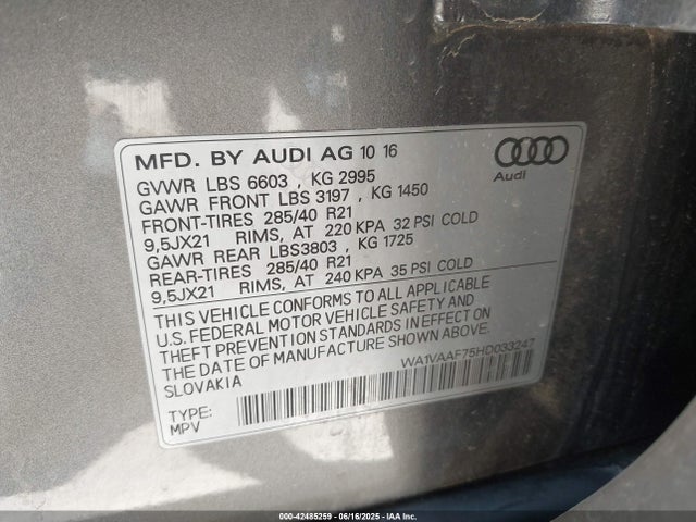 2017 AUDI Q7 WA1VAAF75HD033247 Photo 8
