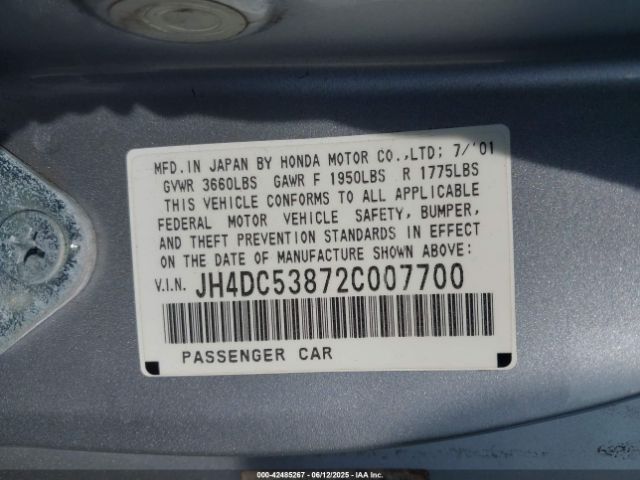 2002 ACURA RSX JH4DC53872C007700 Photo 8