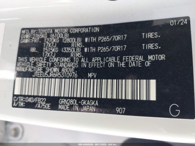 JTEEU5JR6R5310976 Toyota 4RUNNER SR5