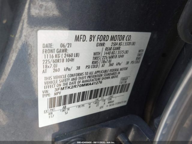 2021 FORD MUSTANG MACH-E 3FMTK2R70MMA41276 Photo 8